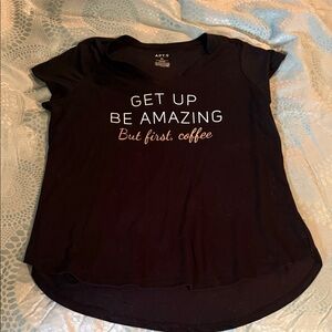Apt. 9 Black Tee - Get Up Be Amazing